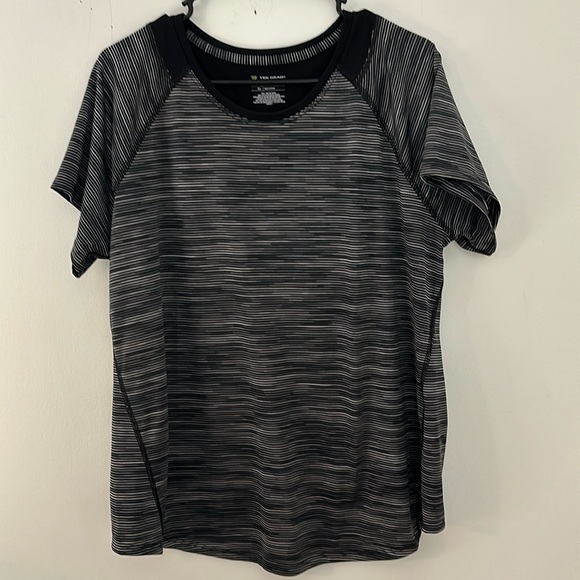 Tek Gear Mens DryTek Black Active T-Shirt, Breathable, Moisture